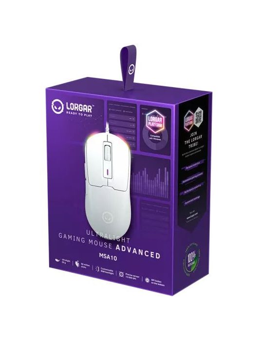LORGAR MSA10 Gaming Mouse White