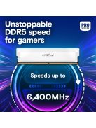 Crucial 64GB DDR5 6400MHz Kit(2x32GB) UDIMM: OC Gaming Memory White
