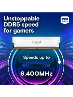   Crucial 64GB DDR5 6400MHz Kit(2x32GB) UDIMM: OC Gaming Memory White