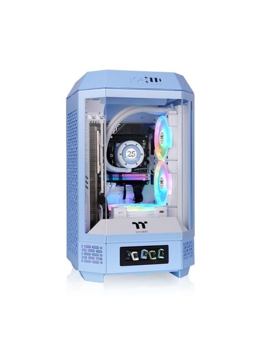Thermaltake The Tower 250 Mini Tower Chassis Tempered Glass Hydrangea Blue