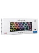 White Shark Ashiko 2 Blue Switches Mechanical 60% Gaming Keyboard Black US