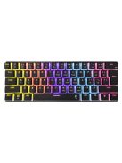 White Shark Ashiko 2 Red Switches Mechanical 60% Gaming Keyboard Black US