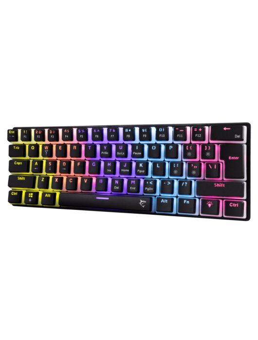 White Shark Ashiko 2 Red Switches Mechanical 60% Gaming Keyboard Black US