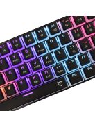 White Shark Ashiko 2 Red Switches Mechanical 60% Gaming Keyboard Black US