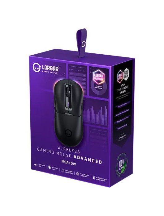 LORGAR MSA10W Wireless Bluetooth Gaming Mouse Advanced Black