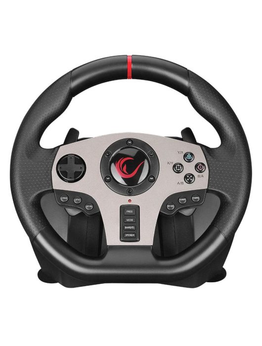 Rampage V902 PC-3 Pedal Gaming Wheel Black