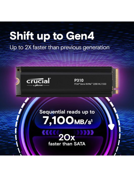 Crucial 4TB M.2 2280 NVMe P310 with Heatsink