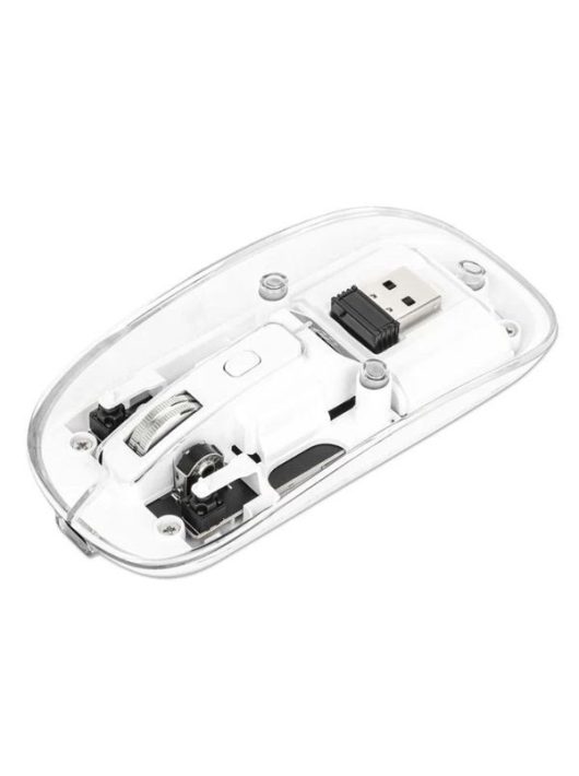 Manhattan Rechargeable Wireless USB Mouse Transparent