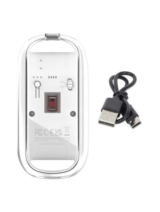 Manhattan Rechargeable Wireless USB Mouse Transparent