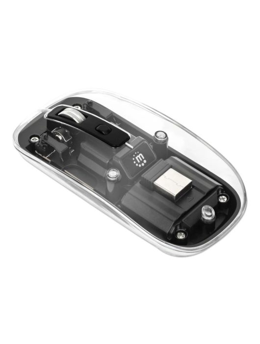 Manhattan Rechargeable Wireless USB Mouse Transparent/Black