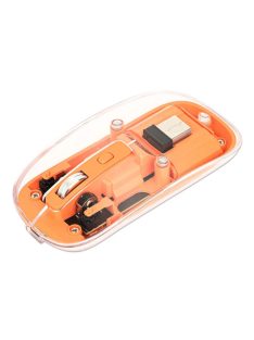 Manhattan Rechargeable Wireless USB Mouse Transparent/Orange