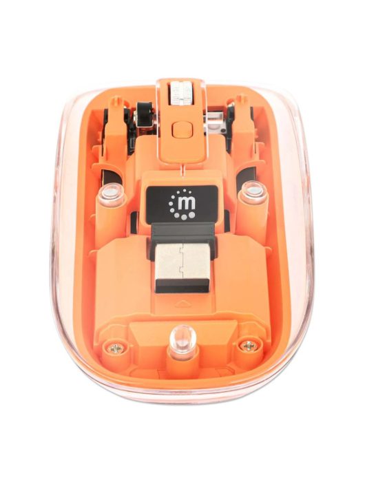 Manhattan Rechargeable Wireless USB Mouse Transparent/Orange