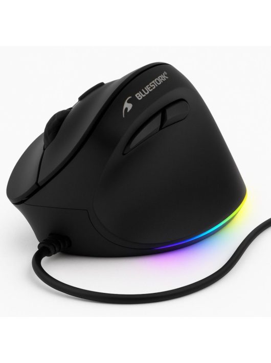 Bluestork M-W-ERGO-LUMI RGB Mouse Black