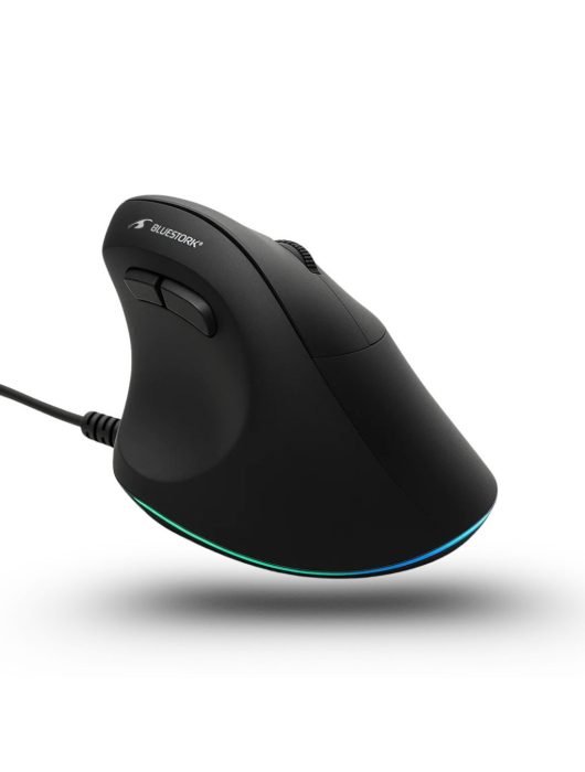 Bluestork M-W-ERGO-LUMI RGB Mouse Black