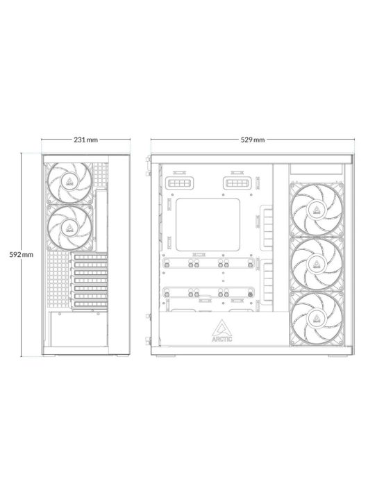 Arctic Xtender VG Tempered Glass White