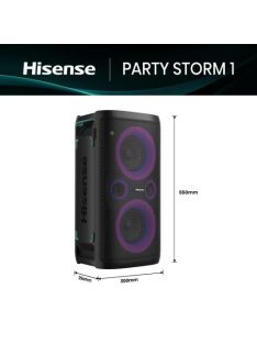   Hisense Party Storm1 300W Bluetooth Speaker + 2 Microphone Black