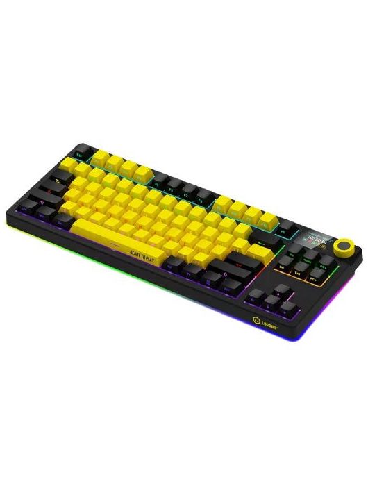 LORGAR KBP70TKLW Wireless Bluetooth Mechanical Gaming Keyboard Black/Yellow US