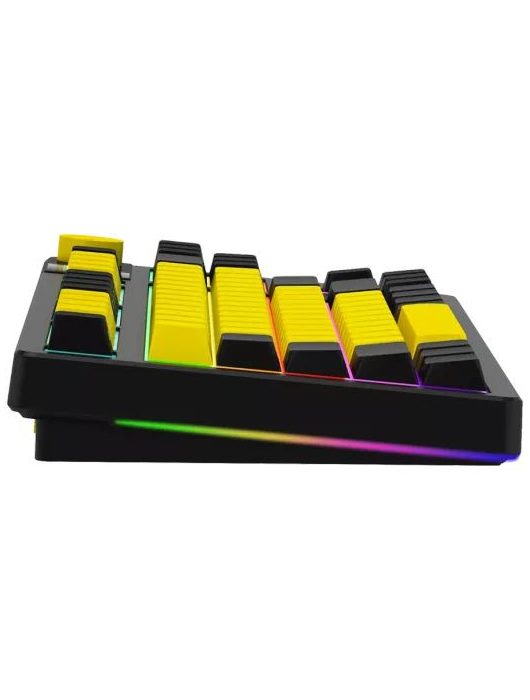 LORGAR KBP70TKLW Wireless Bluetooth Mechanical Gaming Keyboard Black/Yellow US
