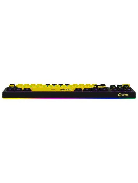 LORGAR KBP70TKLW Wireless Bluetooth Mechanical Gaming Keyboard Black/Yellow US