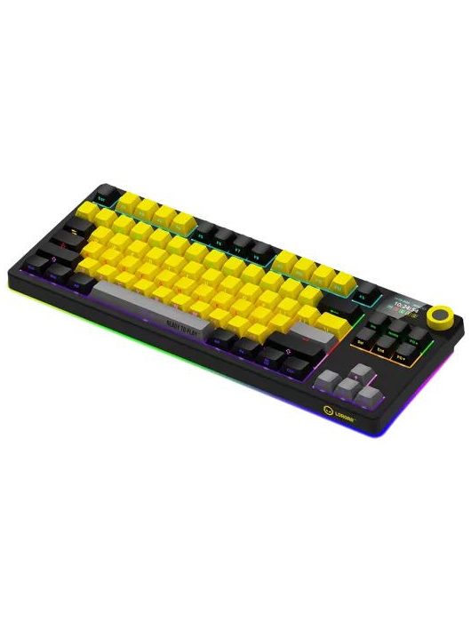 LORGAR KBP70TKLW Wireless Bluetooth Mechanical Gaming Keyboard Black/Yellow US