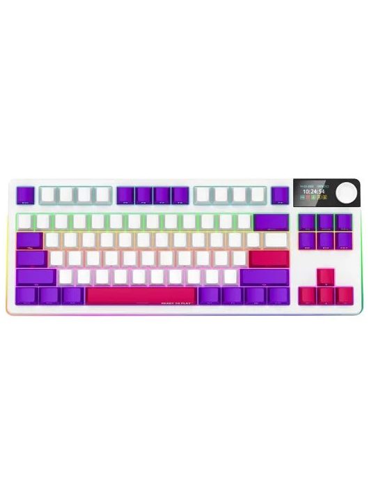 LORGAR KBP70TKLW Wireless Bluetooth Mechanical Gaming Keyboard White US