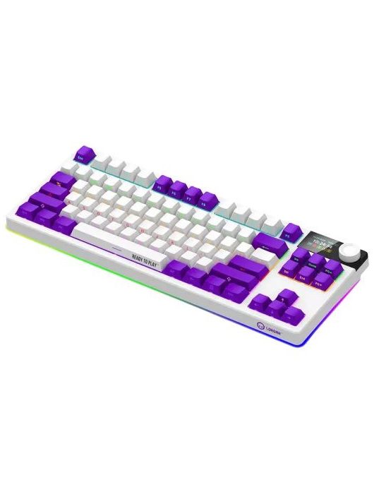 LORGAR KBP70TKLW Wireless Bluetooth Mechanical Gaming Keyboard White US