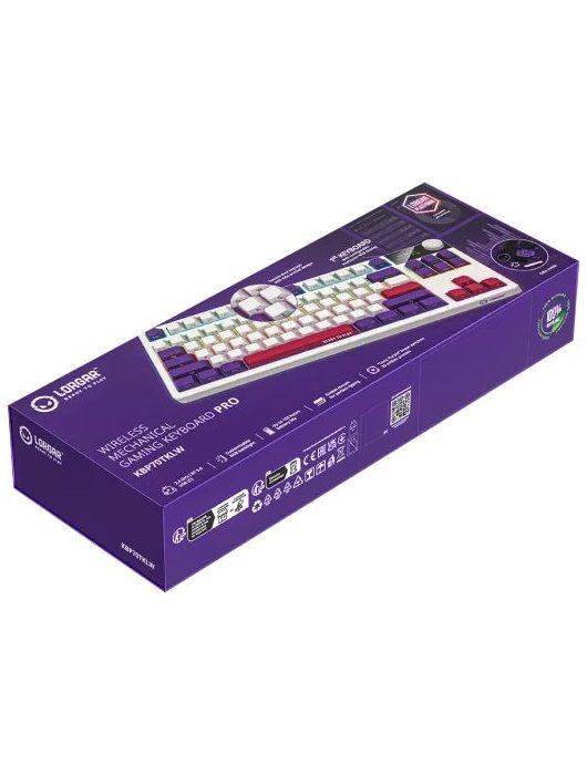 LORGAR KBP70TKLW Wireless Bluetooth Mechanical Gaming Keyboard White US