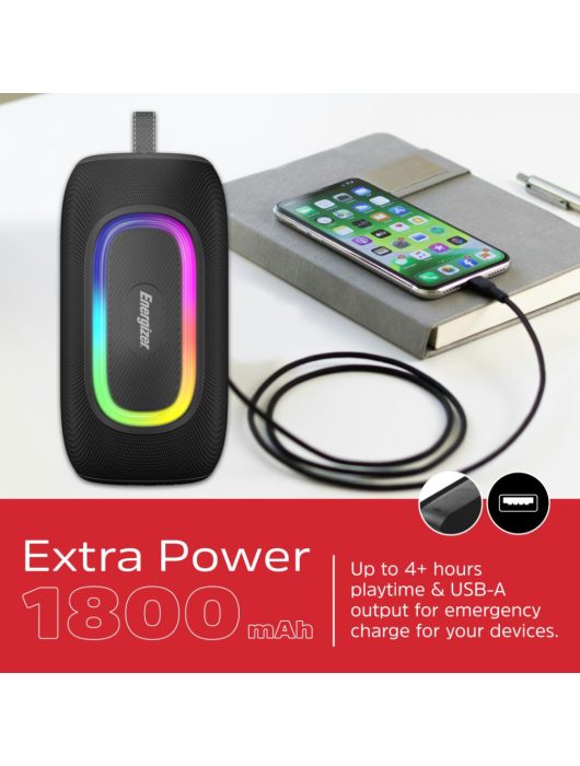 Energizer BTS163 Bluetooth Speaker with PowerBank Black