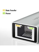 Logilink USB-C to Gigabit Ethernet Adapter with 2-in-1 USB Connection Grey