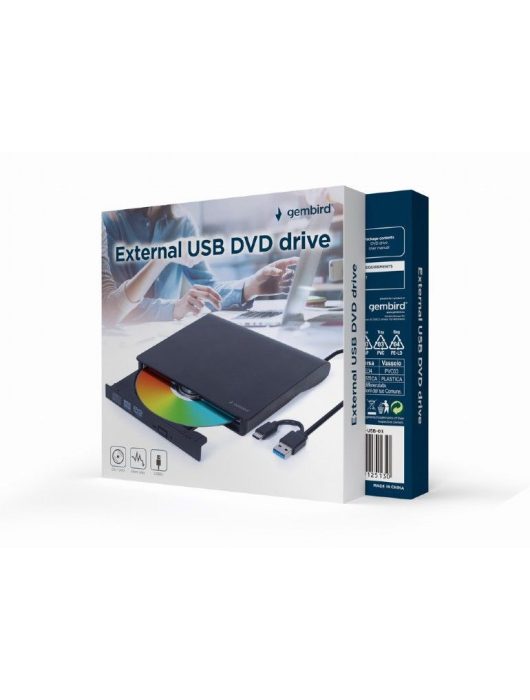Gembird DVD-USB-031 Slim DVD-Writer Black BOX