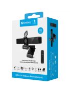 Sandberg USB-C/A Pro Remote 4K Webkamera Black
