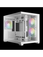 Gamdias Aura GC10M V2 WH ARGB Tempered Glass White