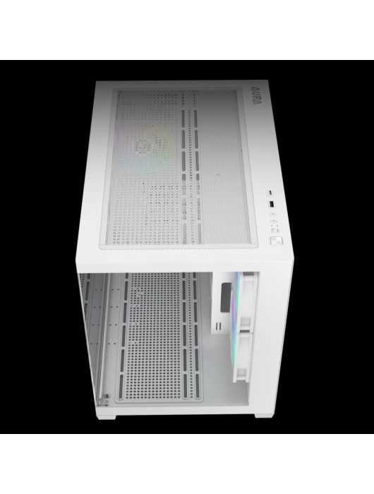 Gamdias Aura GC10M V2 WH ARGB Tempered Glass White