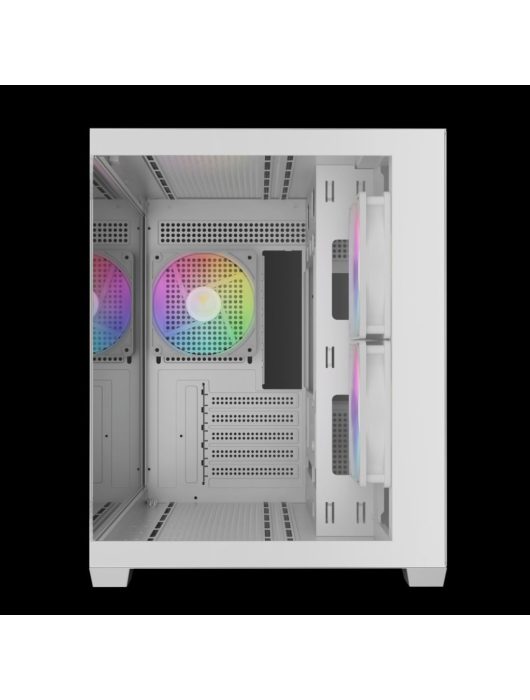 Gamdias Aura GC10M V2 WH ARGB Tempered Glass White