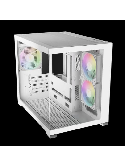 Gamdias Aura GC10M V2 WH ARGB Tempered Glass White