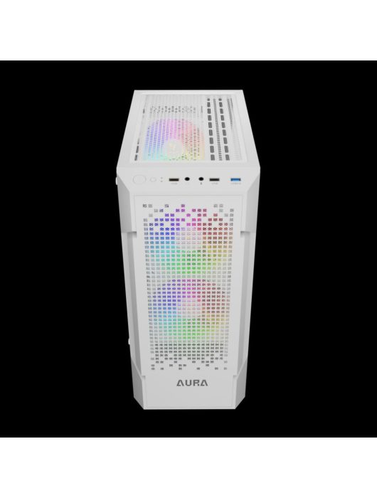 Gamdias Aura GC7 ARGB Tempered Glass White