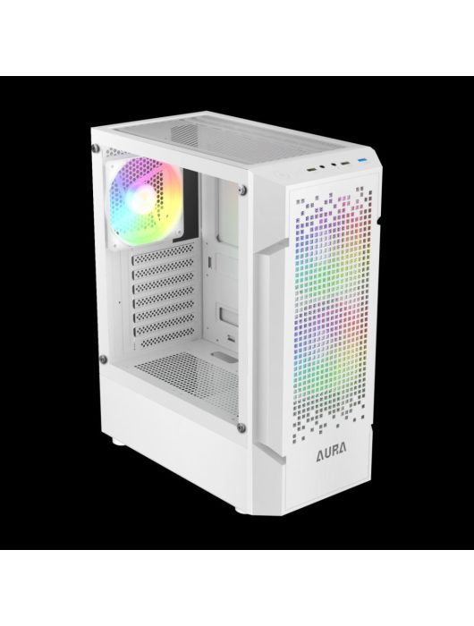 Gamdias Aura GC7 ARGB Tempered Glass White