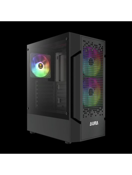 Gamdias Aura GC7 ARGB Tempered Glass Black