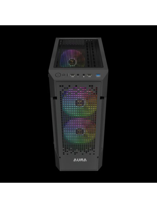 Gamdias Aura GC7 ARGB Tempered Glass Black