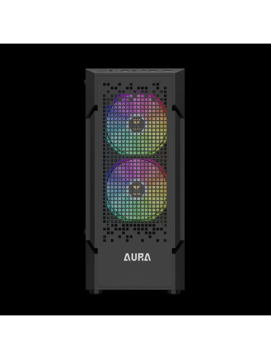 Gamdias Aura GC7 ARGB Tempered Glass Black