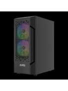 Gamdias Aura GC7 ARGB Tempered Glass Black