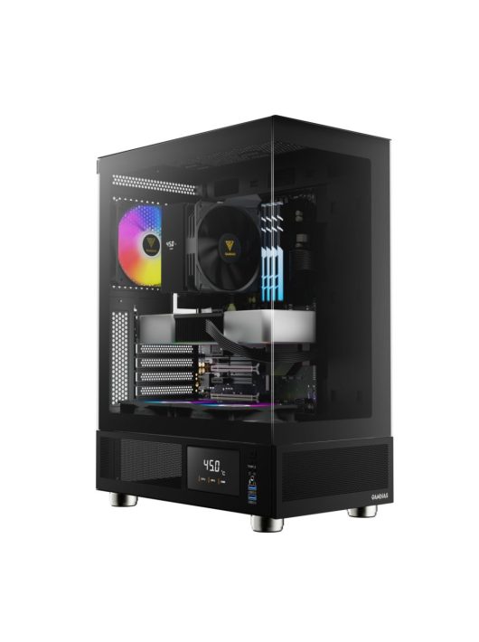 Gamdias Atlas E1 ARGB Tempered Glass Black