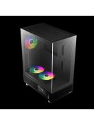 Gamdias Atlas E1 ARGB Tempered Glass Black