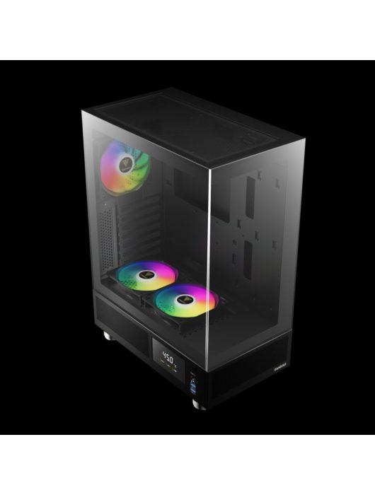 Gamdias Atlas E1 ARGB Tempered Glass Black