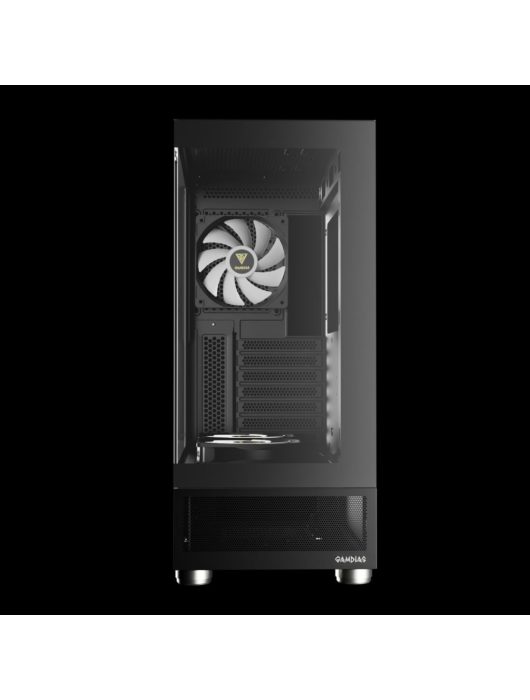 Gamdias Atlas E1 ARGB Tempered Glass Black