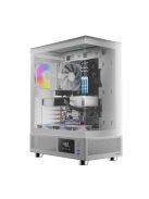 Gamdias Atlas E1 ARGB Tempered Glass White