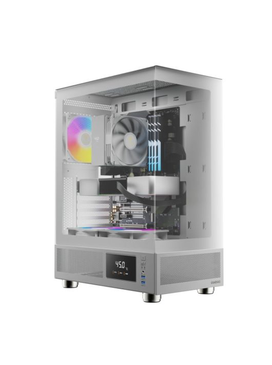 Gamdias Atlas E1 ARGB Tempered Glass White