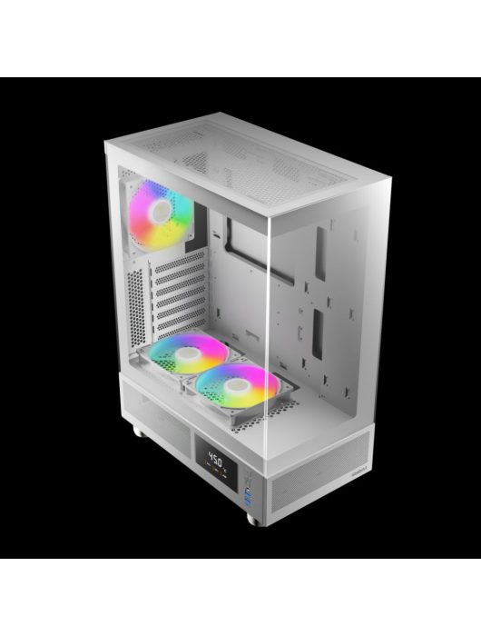 Gamdias Atlas E1 ARGB Tempered Glass White