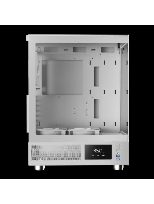 Gamdias Atlas E1 ARGB Tempered Glass White