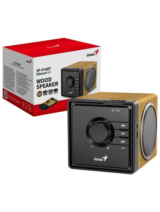 Genius SP-916BT Bluetooth Speaker Pine Wood